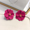 Flat flower rose red