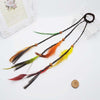 Beaded feather headband dark