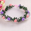 Deluxe edition 12 flowers (purple + meat powder) garland
