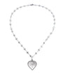 Peach heart flower love chain