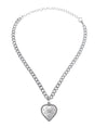 Peach heart flower thick chain