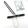 Triple buckle belt + shoulder strap + chain