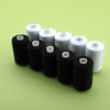 Black and white ten color thread
