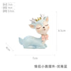 Couple fawn ornament - elegant blue