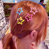 2020 new Korean flash powder five-pointed star hair clip children's side clip baby broken hair clip net red jewelry hairpin female