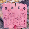 A4 glitter pentagram pink 4-piece set