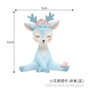 Little flower deer ornament - shy (blue)