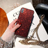 Small square glitter powder - single shell - red / samsung s8