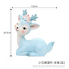 Small flower deer ornament-elegant (blue)
