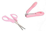 SYGA Baby Nail Clippers Set with Scissors 2 Piece Safety Suit,Best Grooming Kit Baby Shower Gift for Girls and Boys, Newborn, Infant and Toddler(Pink)