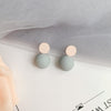 Silver stud earrings blue