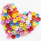 Plastic two-eyed plum blossom button children's clothing cartoon DIY button baby sticker baby elastic belt diaper button