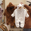Off-white bear ears plush long sleeve long climb / 80cm
