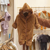 Brown bear ears plush long sleeve long crawl / 80cm