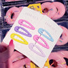 C13 ellipse hair clip 3-piece mixed colors