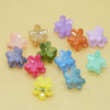 Transparent flower-shaped mixed color 1.5 cm