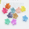 Transparent flower-shaped mixed color 1.7 cm