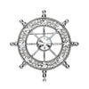 White diamond on silver background