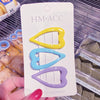 B23 highlight love hair clip 3 pieces mixed color