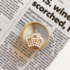 Gold ring holder - pearl crown no. 3 - silver