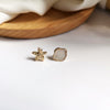 A pair of s925 silver needle starfish stud earrings