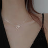 A【96141】double heart-shaped steel color