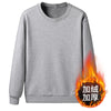Pure gray round neck sweater [fleece plus] / m