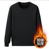 Pure black round neck sweater [fleece] / m