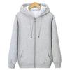Fleece gray solid color cardigan jacket / s