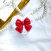 Heart bow knot holder-red