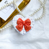 Heart bow knot stand-orange