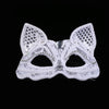 Lace fox mask white - furless