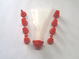 SYGA 8 Nozzles Sacco Pastry Cake Decorator Icing Bag (Red)