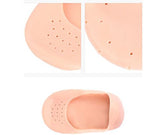 SYGA Silicone Moisturizing Skin Care Protection Anti-Cracking Foot Small Size Socks for Men and Women (Skin, Small)