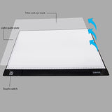 Dwise A3 Size LED Lighted Drawing Tracing Board with 3 Adjustable Brightness Touch Button with Scale Measurement