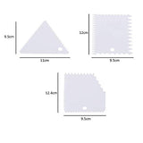 SYGA Set of 3 Cake Smoother Scrapper for Cake Decoration