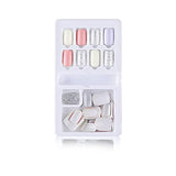 SYGA Press on Gel Nails 30 Pcs With Double Sided Jelly Adhesive Nail Glue Nail Filer, Fake Nails Long Lasting Press, Ready made Nails. (FakeNails-F635-4)