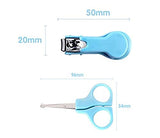 Syga Baby Nail Clippers Set with Scissors 2 Piece Safety Suit (Blue)