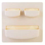 SYGA Self-Adhesive Accessories Holder, Storage Stand, Home Organizer Wall-Mounted Top 2 Holder (Cream)
