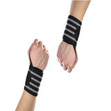 SYGA Wrist Wraps Brace with Thumb Loops Support Weight Lifting Powerlifting Squats Training GYM Fitness Fist Straps Bodybuilding and Workout for Unisex One Size Fits All - Grey, 2Pcs (1 Pair)