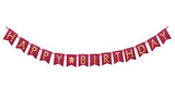 SYGA Pink Happy Birthday Banner with Star Designs Decorative Birthday Party Banner
