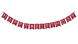 SYGA Pink Happy Birthday Banner with Star Designs Decorative Birthday Party Banner