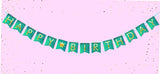 SYGA Blue Happy Birthday Banner with Star Designs Decorative Birthday Party Banner