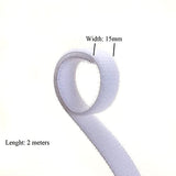SYGA Nylon Double Sided Wellkro Tape, Hook and Lock Tape, Sew-on Power Wire Management Fastening Tape Cable Tie for Interlocking, Apparel, Home Textile, Industrial Use and More-2mx15mm Assorted Color