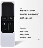 SYGA Apple TV 4K 4th 5th Generation Protective Case Siri Remote Controls Case Cover Skin, Silicone Skidproof Cover of Protection for TV 4 4K Remote Controller - White