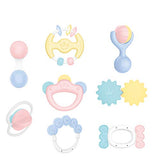 SYGA 8 Pcs Dark Colored Different ShapesBaby Rattle Toys