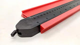 SYGA 25cm Widen with Lock Contour Irregular Profile Gauge Duplicator Tiling Laminate Tiles Edge Shaping Wood Measure Ruler for Professional Precise Measurement(Red)