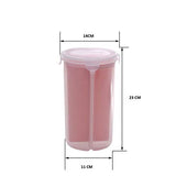 SYGA 1 Piece Sealed Compartment Multipurose Kitchen Container for Grains and Spices_Pink