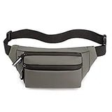 SYGA Chest Bag Waist Fanny Pack Running Belt for Men Women Unisex Bum Bag with Headphone Jack and 4-Zipper Pockets Adjustable Belt for Outdoors Yoga Workout Hiking Gifts for Men Women- Khaki