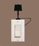SYGA Set of 6 Decorative Beautiful Modern Art Switch Board Stickers